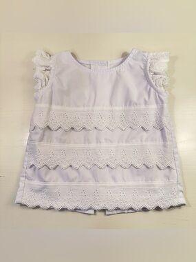 TBBC Ellie’s Eyelet White Top 2T